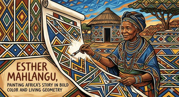 Esther Mahlangu: Painting Africa’s Story in Bold Color and Living Geometry